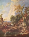 Пейзаж с братом Лукой (c.1750)